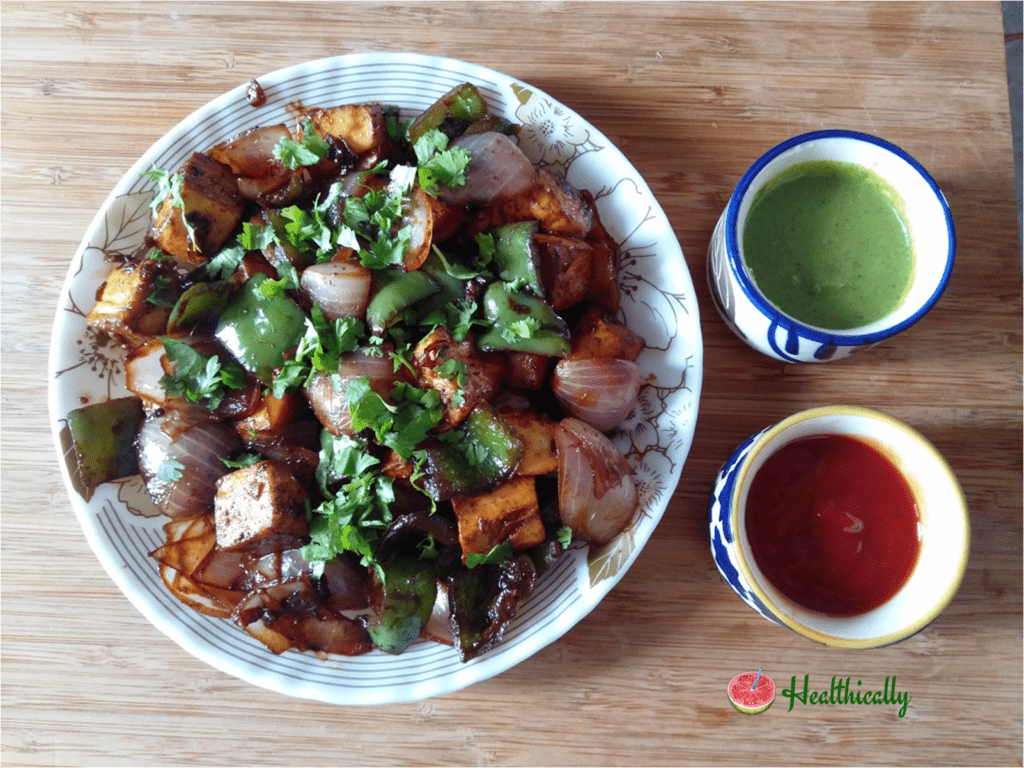 Easy and Healthy Chili Paneer With Soya Sauce