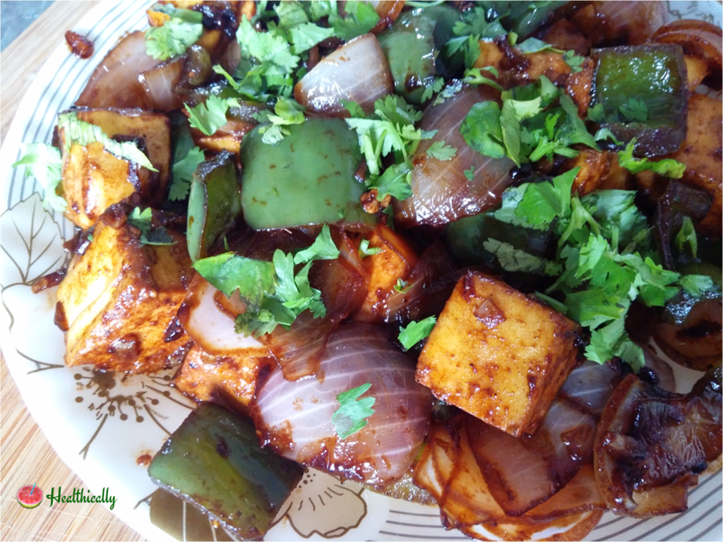 Easy And Healthy Chili Paneer With Soya Sauce