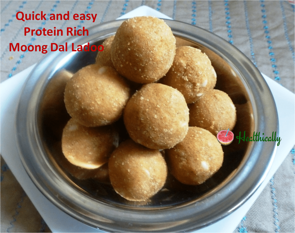 Quick and easy protein rich gond moong dal ladoo