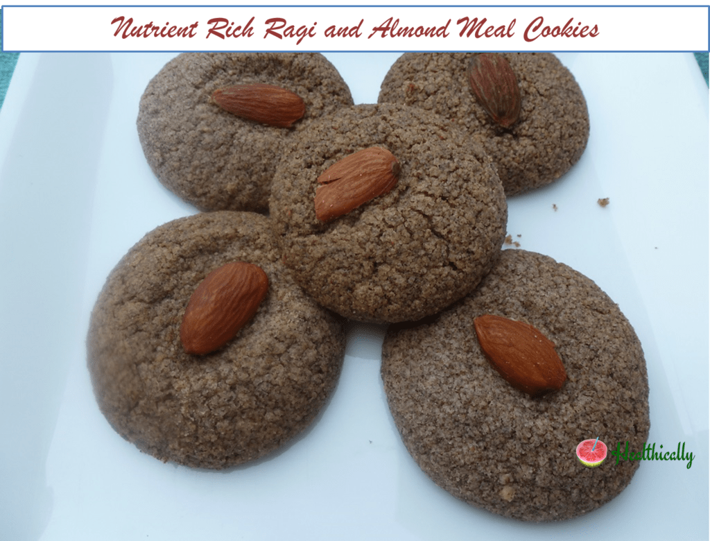 Nutrient rich ragi and almond meal cookies