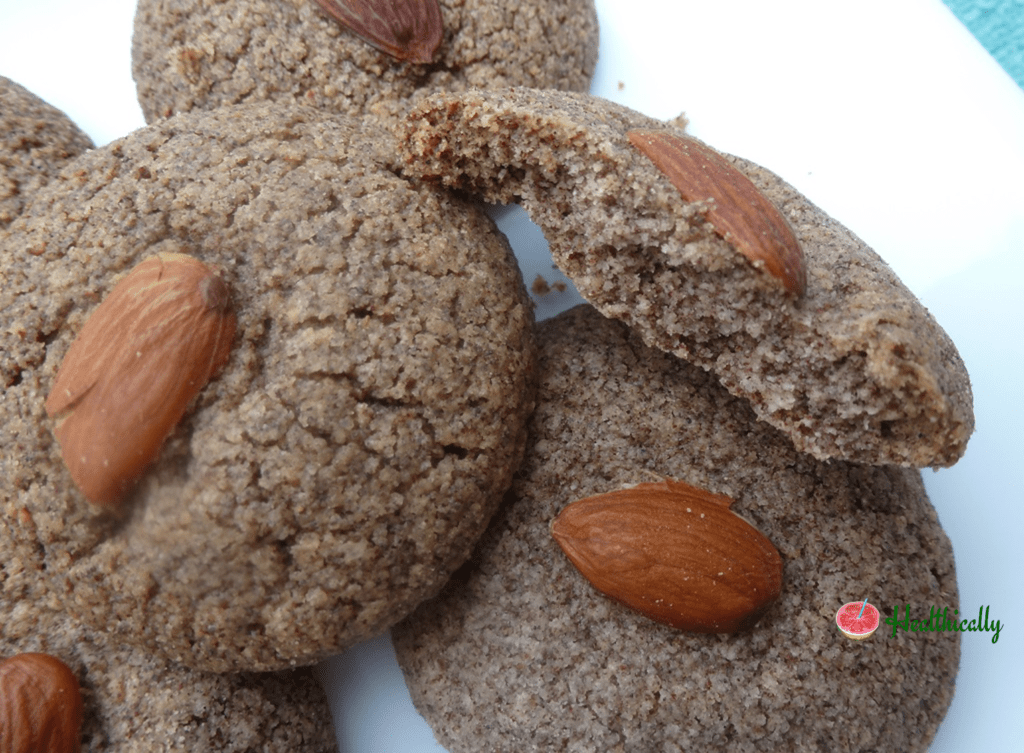 Nutrient rich ragi and almond meal cookies