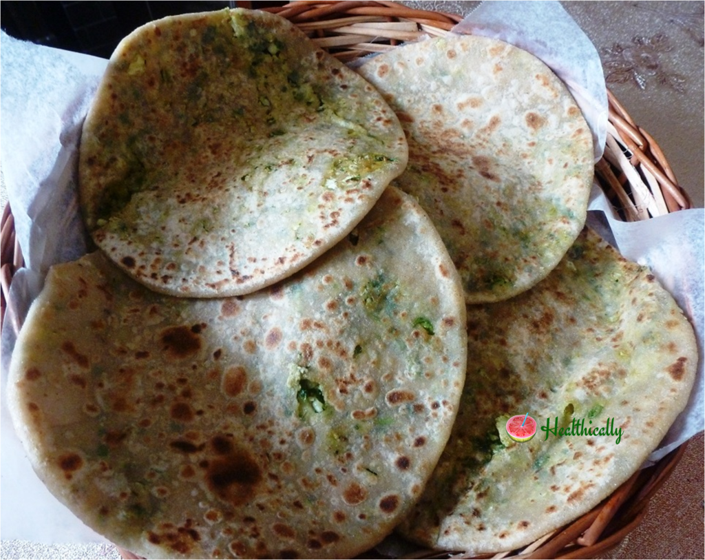 Methi cauliflower stuffed paratha |healthy paratha recipe