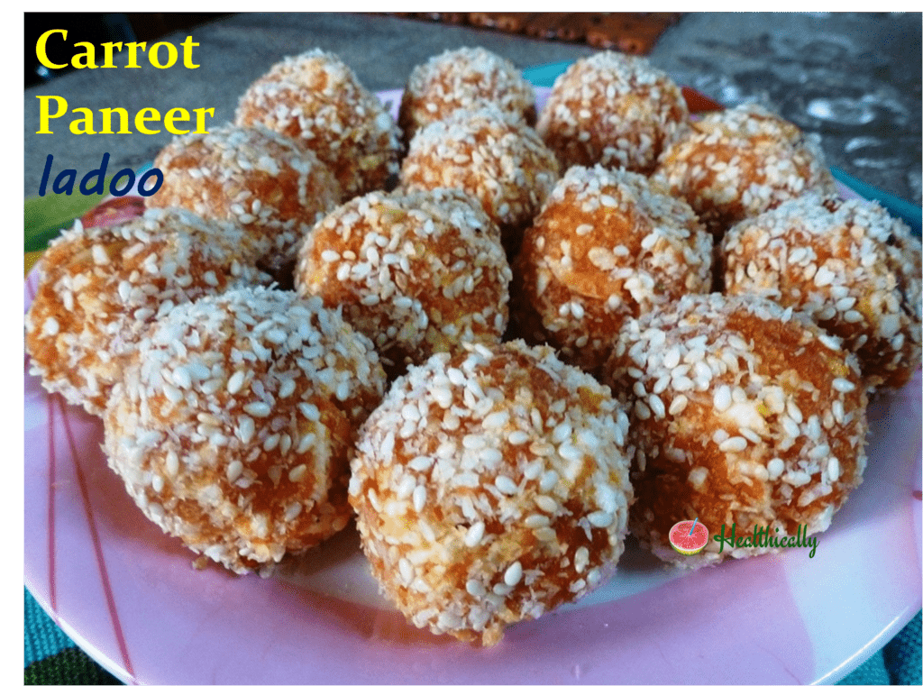 Quick Carrot Paneer Ladoo | Calcium and Protein Rich Sweet Recipe