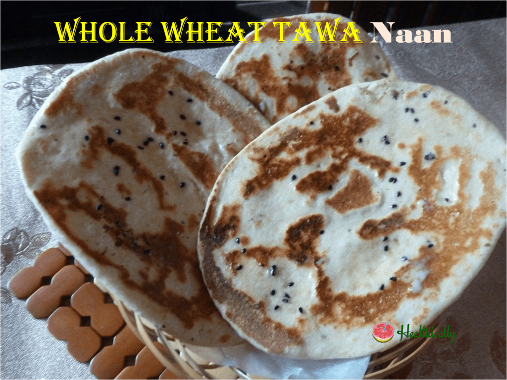 Easy whole wheat tawa naan recipe (without yeast)