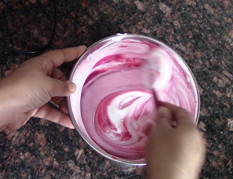 Strawberry and beetroot ice cream