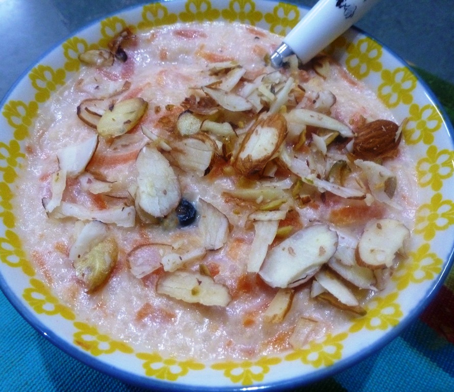 Carrot and rice kheer / Quick recipe with pressure cooker