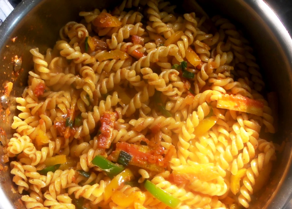 Mixed Veg Fusilli Pasta | Easy Indian Style Pasta Recipe