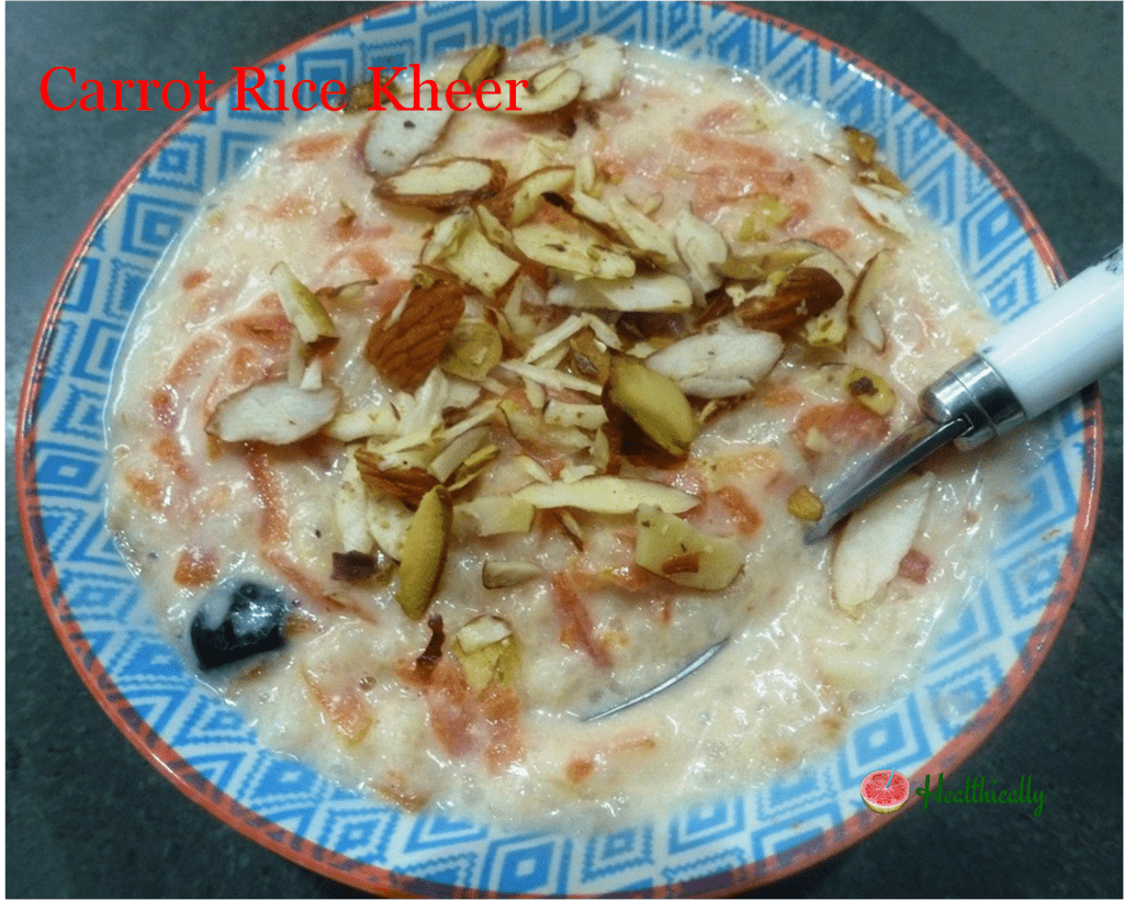 Carrot and rice kheer / Quick recipe with pressure cooker