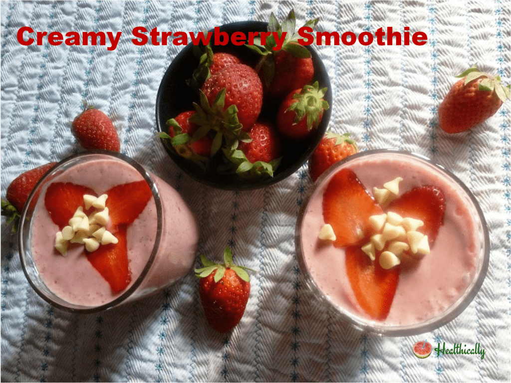 Easy And Creamy Strawberry Smoothie