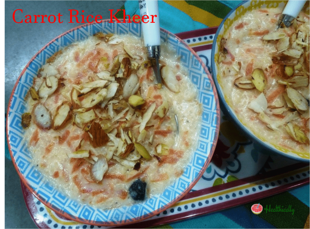 Carrot and rice kheer / Quick recipe with pressure cooker