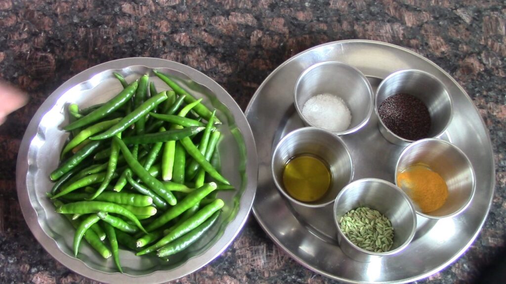 Homemade Green Chilli Pickle / Quick And Healthy Pickle Recipe