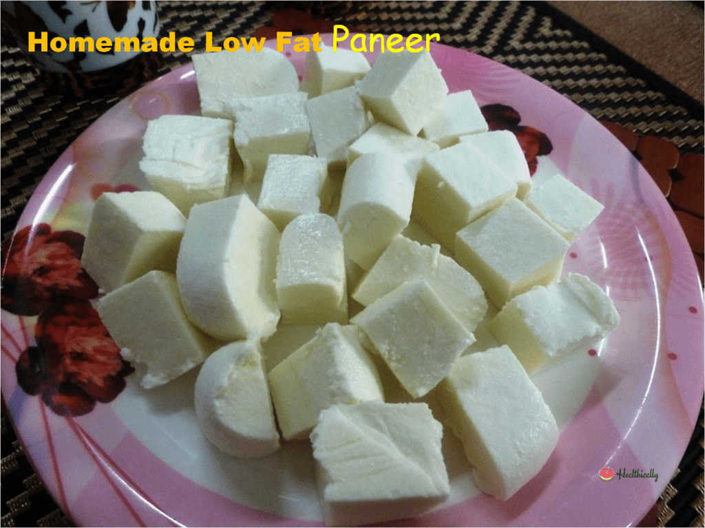 Homemade Fresh Paneer / How To Make Low Fat Paneer At Home