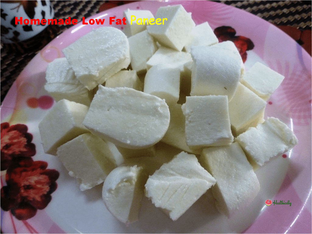 Homemade Fresh Paneer / How To Make Low Fat Paneer At Home