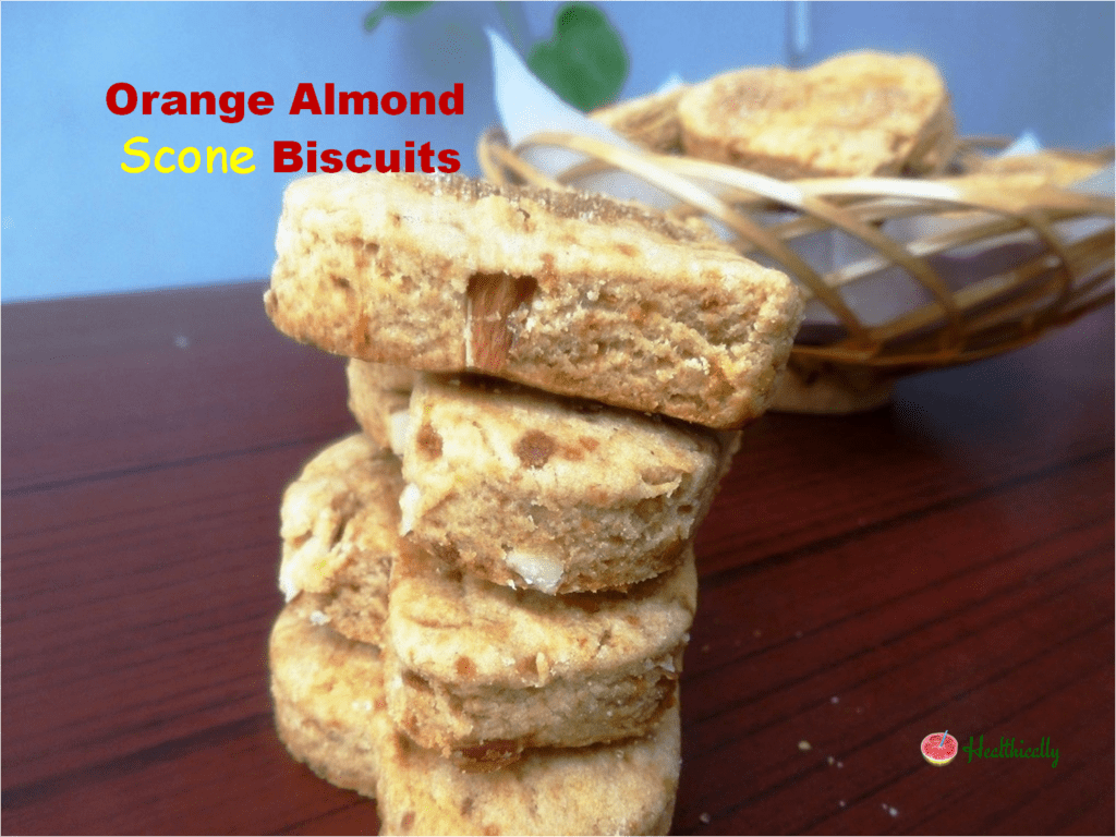 Orange Almond Scone Biscuits| Soft and Flaky Scones Biscuit