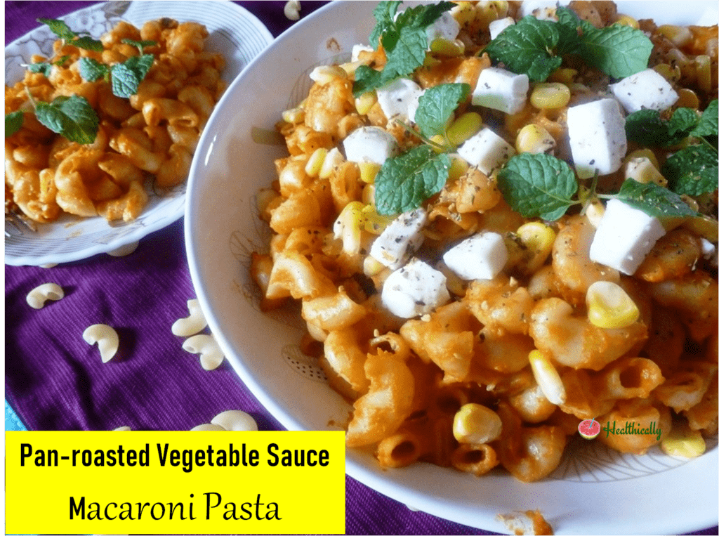 Easy Pan-roasted Vegetable Sauce Macaroni Pasta Recipe