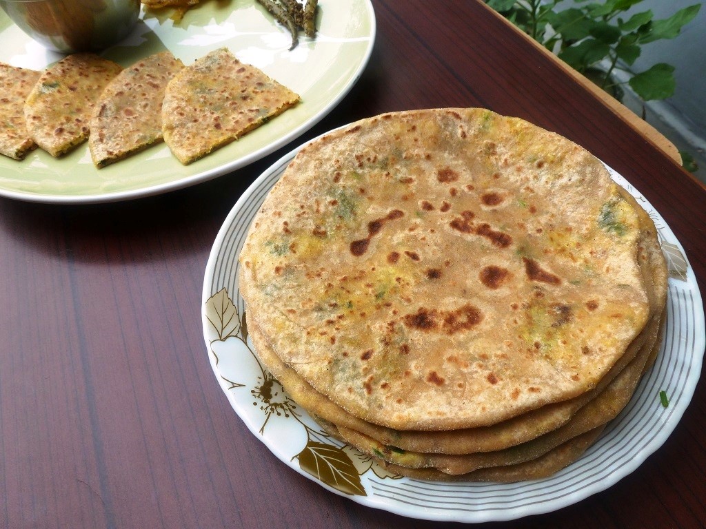 Paneer And Coriander Paratha/Protein-rich Paratha Recipe