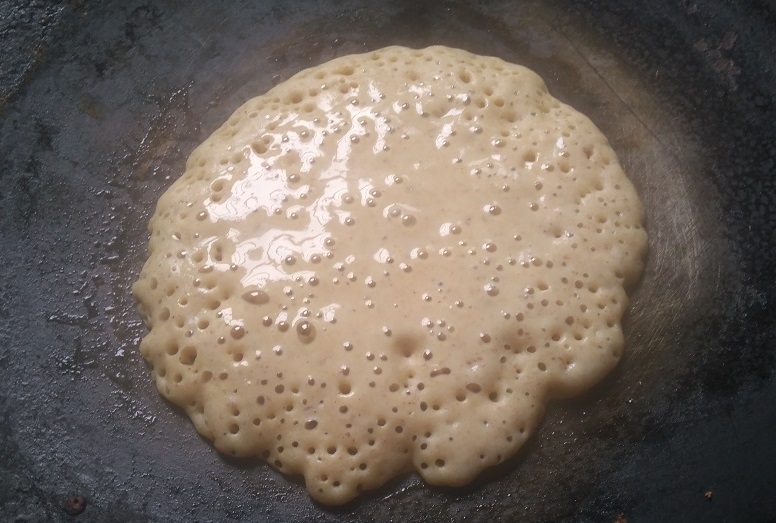 Eggless multigrain pancake with buttermilk