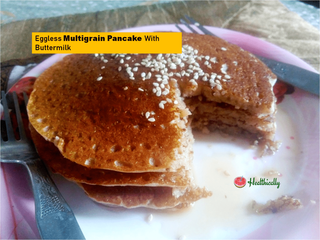 Easy & Healthy Eggless Multigrain Pancake