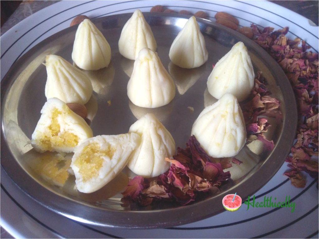 Easy Mawa and Coconut Modak / Instant Modak With Milk Powder