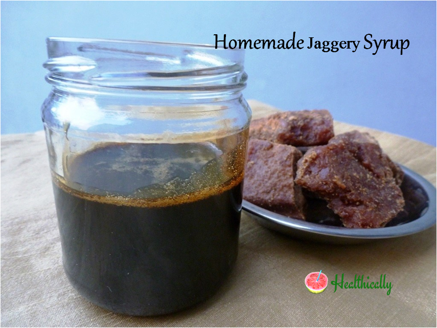 Simple Jaggery Syrup-How to Make Jaggery Syrup at Home