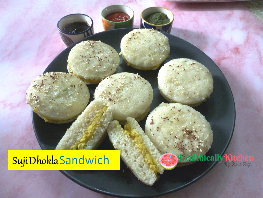 Easy Suji Dhokla Sandwich | Healthy Breakfast Recipe With Semolina