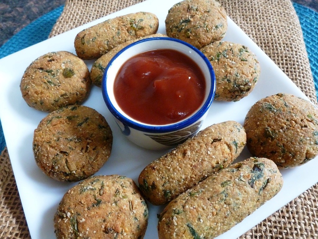 chana dal and spinach cutlets