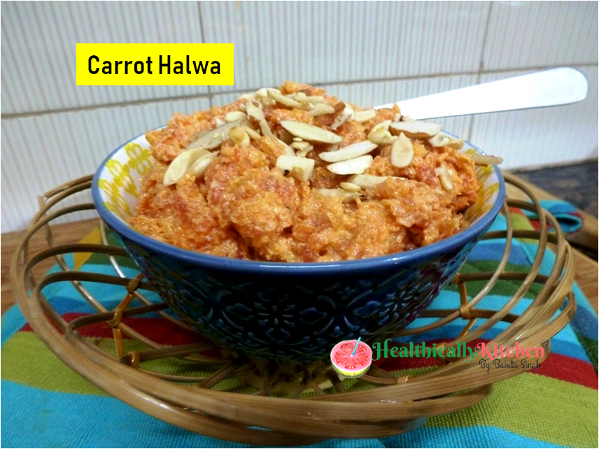 Instant Carrot Halwa Recipe (Without Condensed Milk or Khoa)