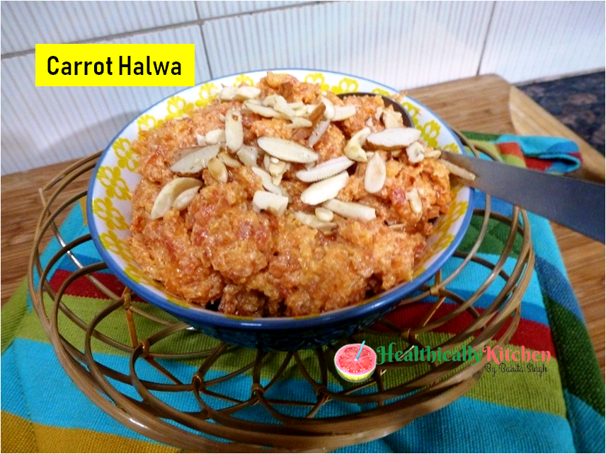 Instant Carrot Halwa Recipe (Without Condensed Milk or Khoa)