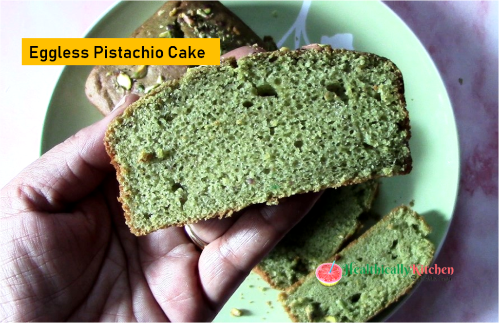 Healthy Eggless Pistachio Cake with Wheat Flour: A Nutty Delight!