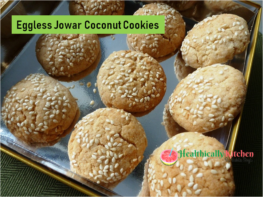 Jowar Coconut Cookies | Healthy Millet Cookies Recipe (Eggless)