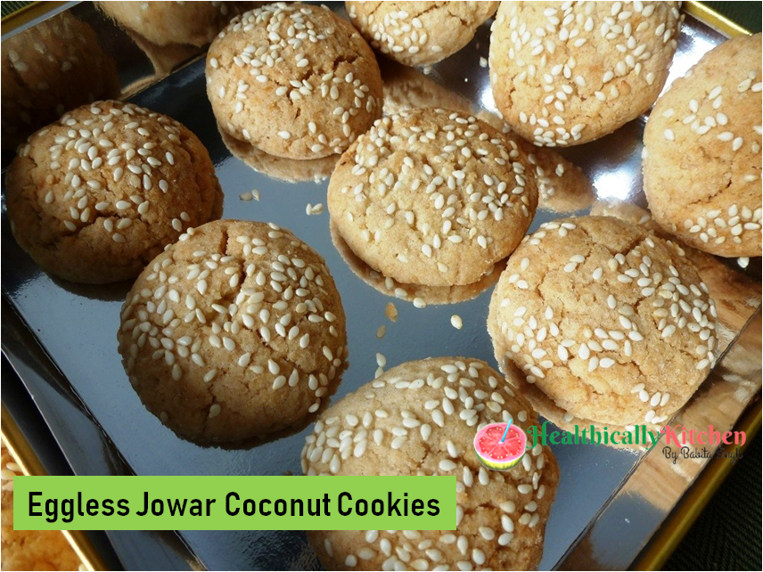 Jowar Coconut Cookies | Healthy Millet Cookies Recipe (Eggless)