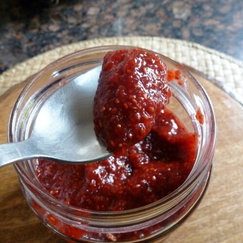 Strawberry chia seeds jam