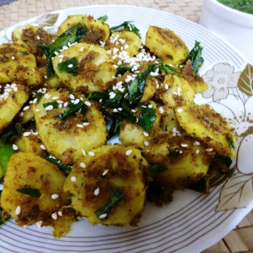 Raw banana masala fry