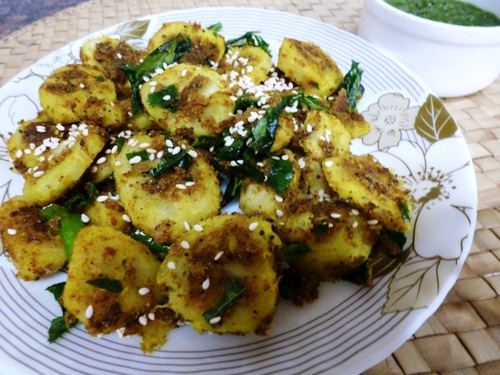 Raw banana masala fry