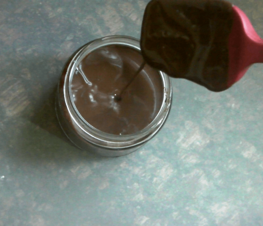 Homemade chocolate sauce made with cocoa powder