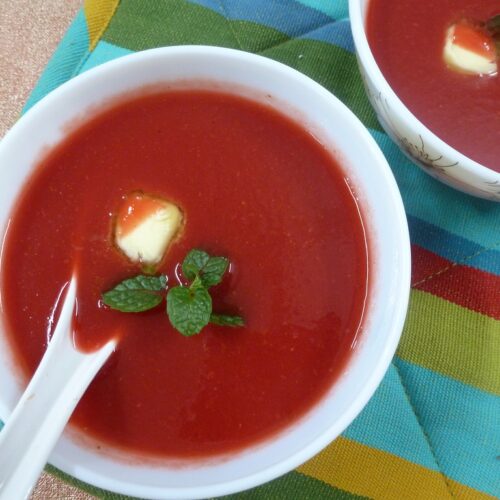 Tomato Carrot Soup Indian Style