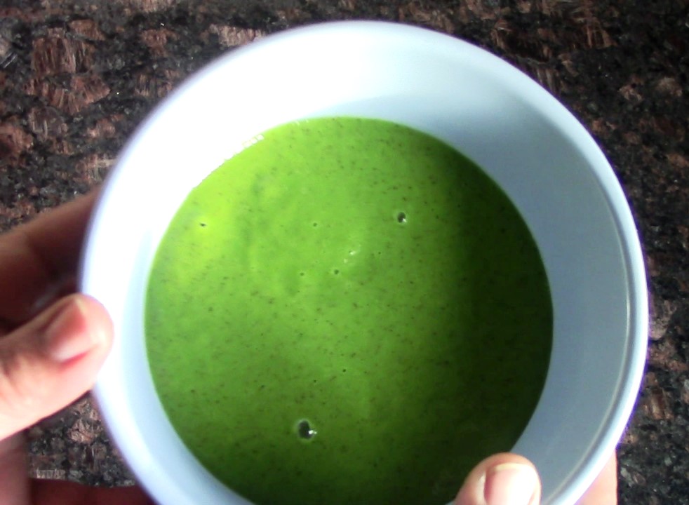 Homemade Spinach Kiwi Ice Cream