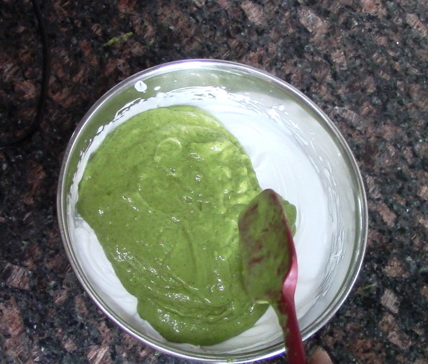 Homemade Spinach Kiwi Ice Cream