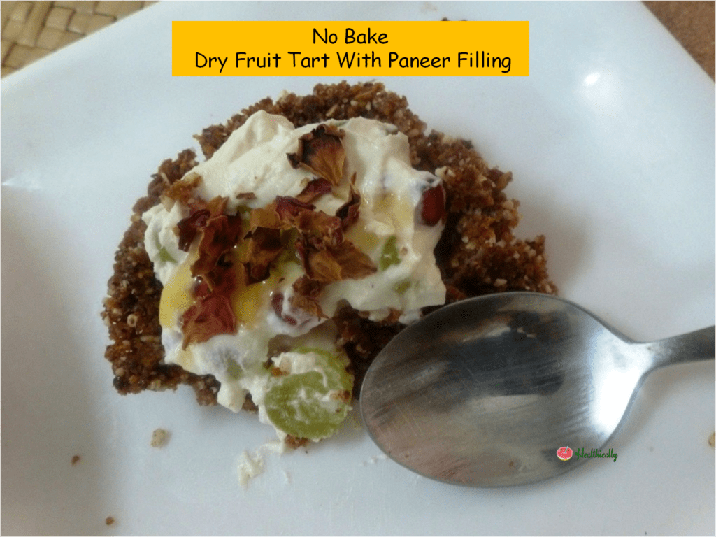 Dry Fruit Tart with Paneer Filling / No-Bake Tart Recipe / Navratri Special