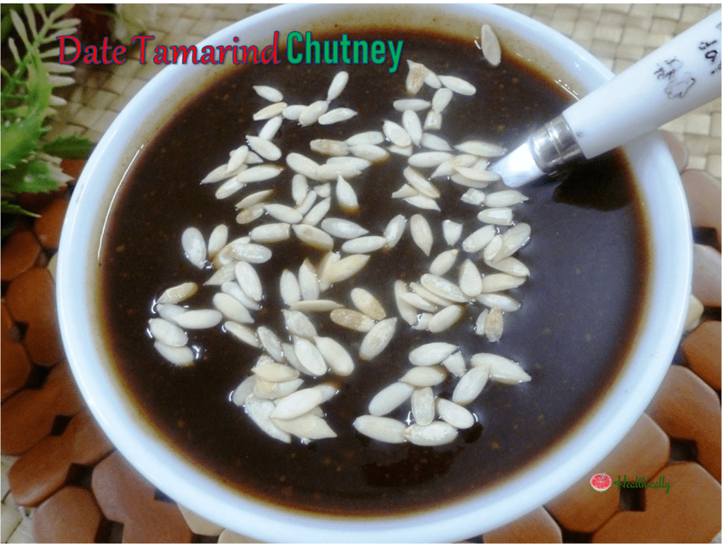 Date Tamarind Chutney Recipe (Without Sugar ) / Meethi Chutney For Snacks