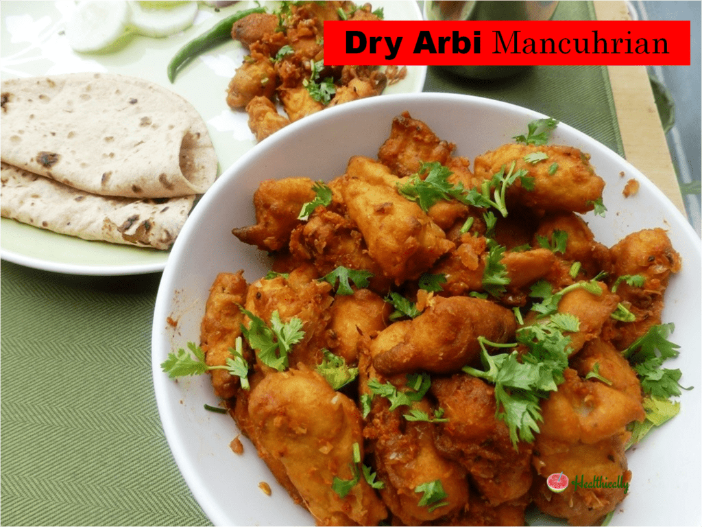 Dry Arbi Manchurian Without Cornflour /Arbi Mancuhrian Recipe