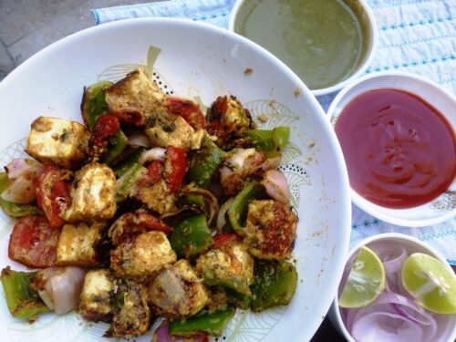 Paneer Tikka Tawa Recipe (Healthy Indian Starter)