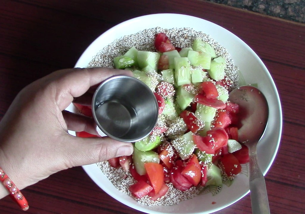 Popped Amaranth Seeds Salad | Easy Protein Rich Salad With Millet