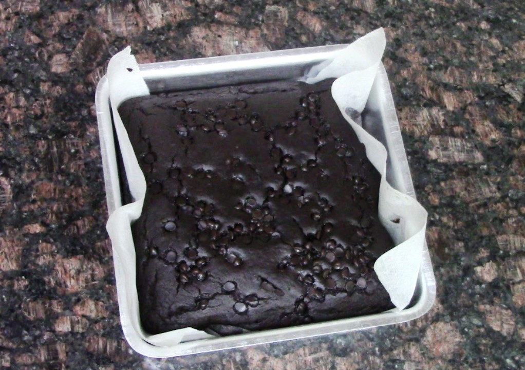 Eggless Triple Chocolate Brownie Cake