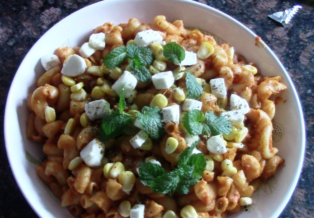 Easy Pan-roasted Vegetable Sauce Macaroni Pasta Recipe