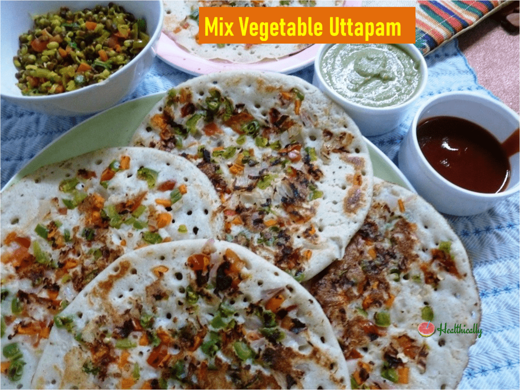 Mix Vegetable Uttapam / Uttapam Recipe From Scratch