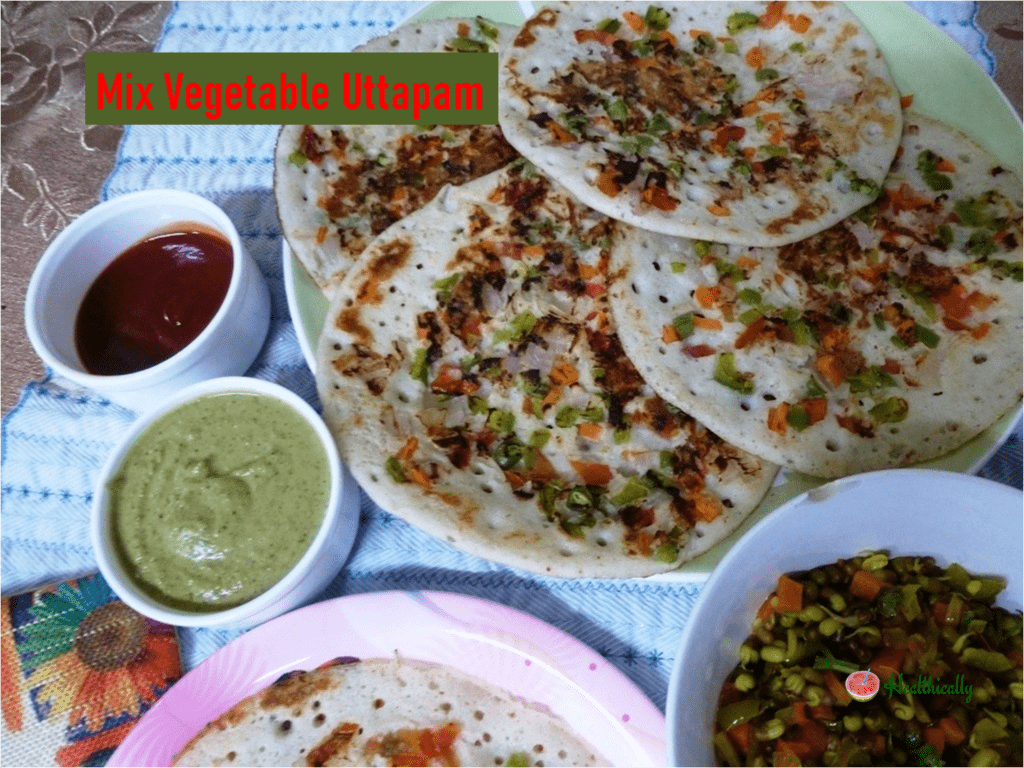 Mix Vegetable Uttapam / Uttapam Recipe From Scratch