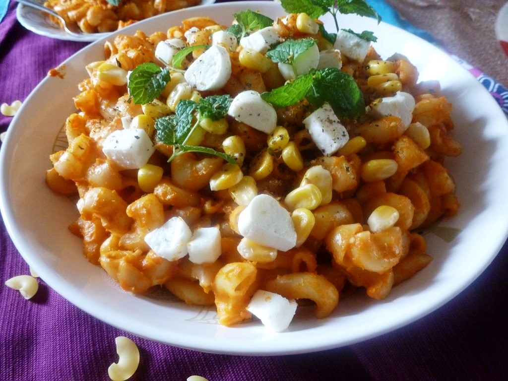 Easy Pan-roasted Vegetable Sauce Macaroni Pasta Recipe