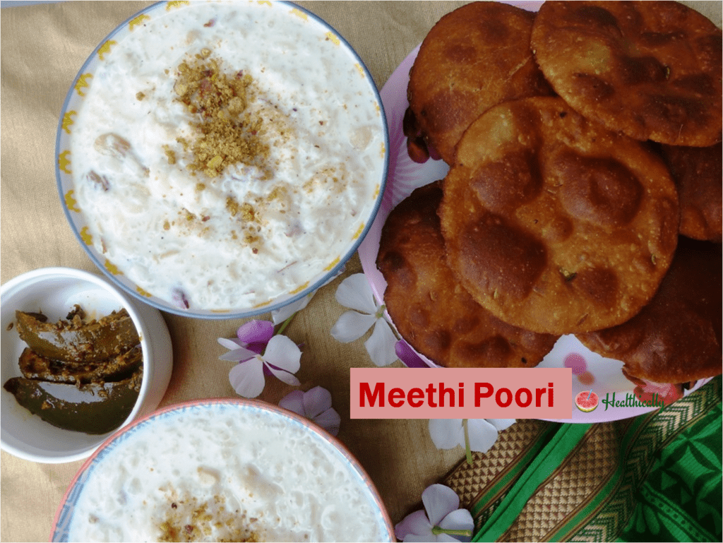 Meethi Poori Recipe/ Sweet Poori With Jaggery