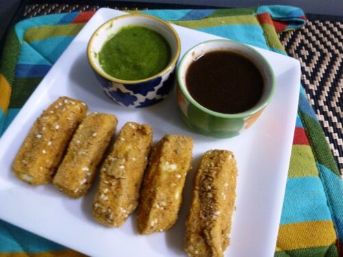 Baked Paneer Sticks | Healthy Spicy Snack (No Fry)